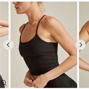 Beyond Yoga Spacedye Slim Racerback Cropped Tank in Darkest Night / Black XS
